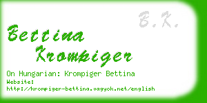 bettina krompiger business card